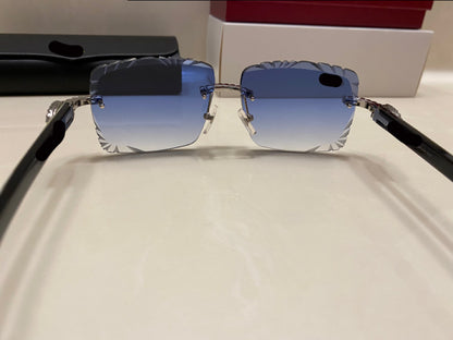 Iced out Rimless Sunglasses Detroit style Buffs