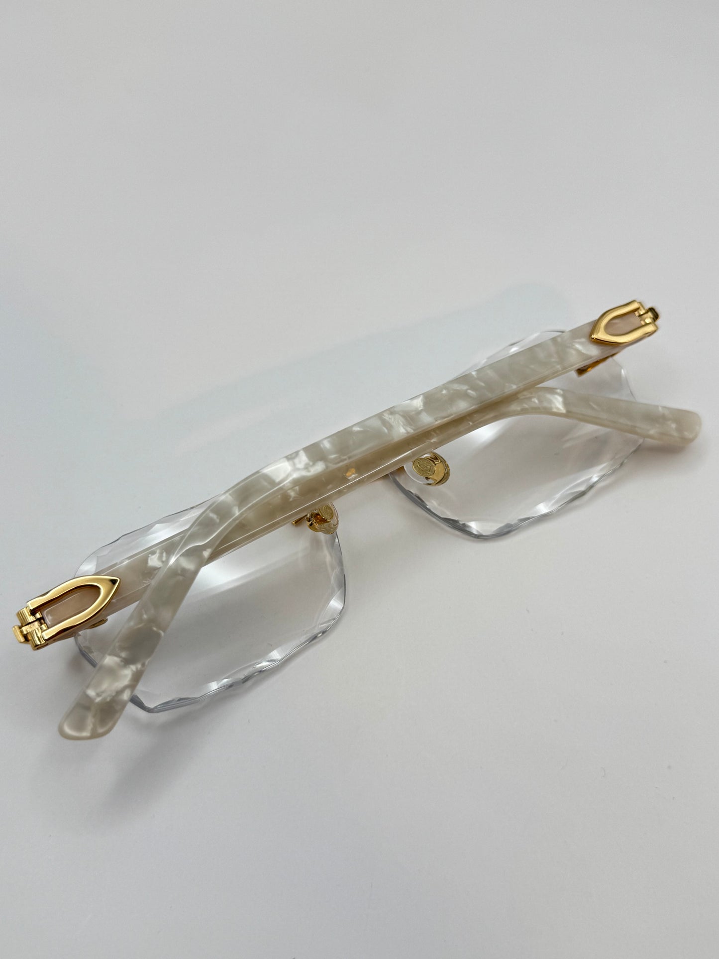 White acetate sunglasses