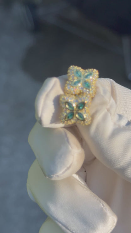 Moissanite flower Earrings