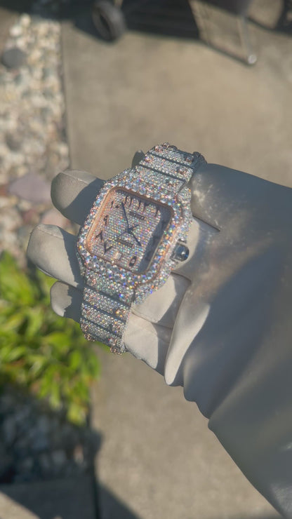 Custom Moissanite watch