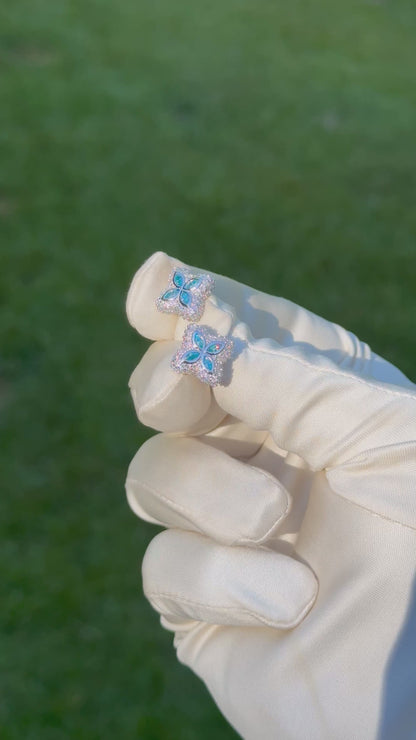 Moissanite flower Earrings