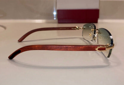 Rimless buffs Sunglasses Wood style