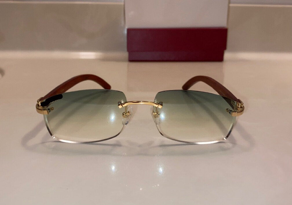 Rimless buffs Sunglasses Wood style