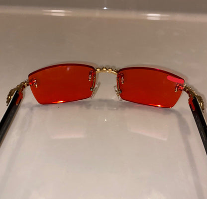 Iced out Rimless Sunglasses Detroit style Buffs