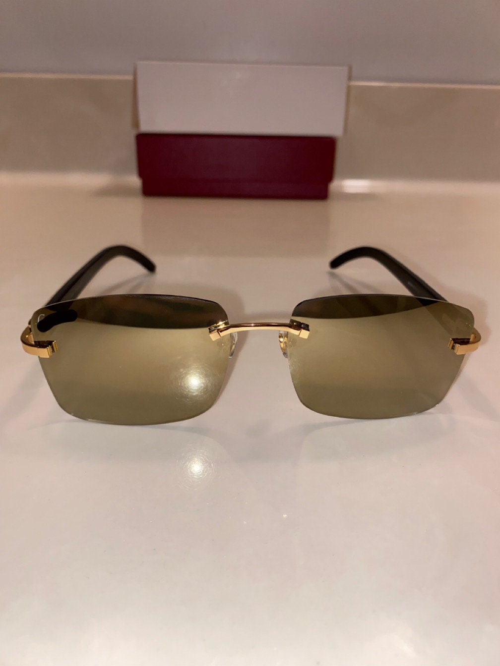 Rimless buffs Sunglasses Mirror style