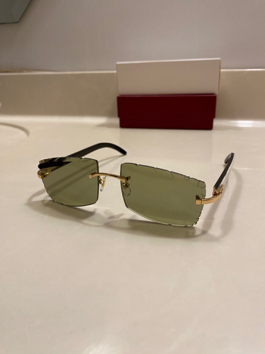 Rimless buffs Sunglasses Mirror style