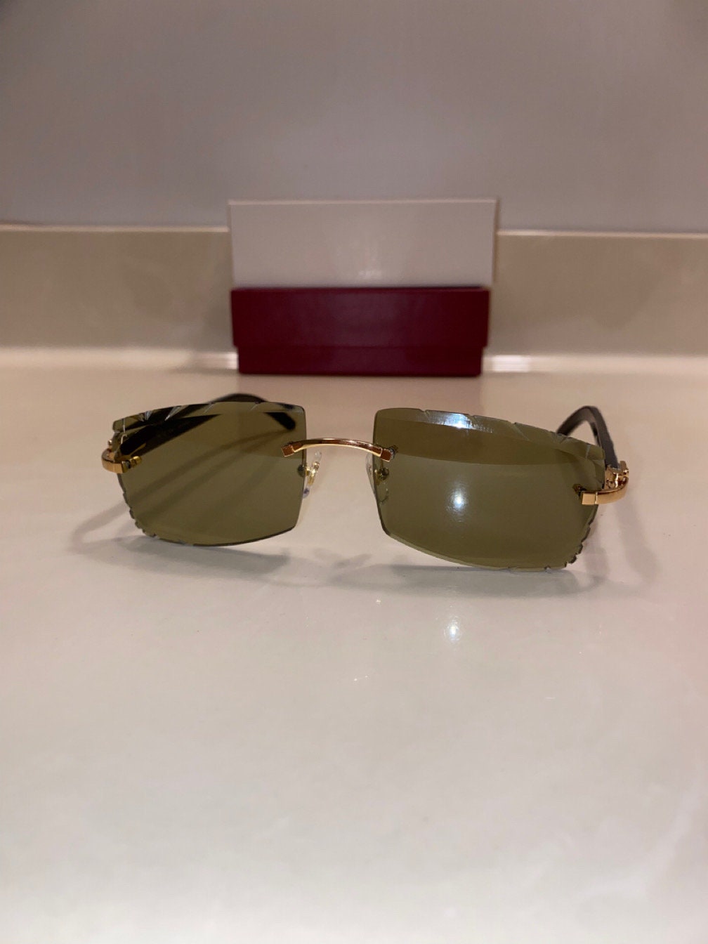 Rimless buffs Sunglasses Mirror style