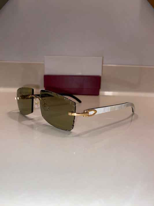 Rimless buffs Sunglasses Mirror style