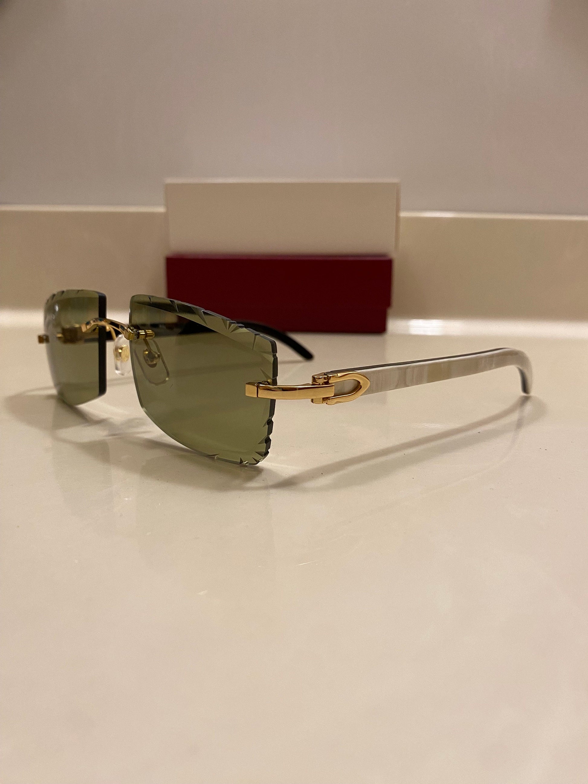 Rimless buffs Sunglasses Mirror style